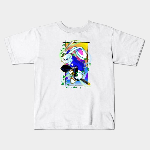 Samurai rabbit Kids T-Shirt by kudoze